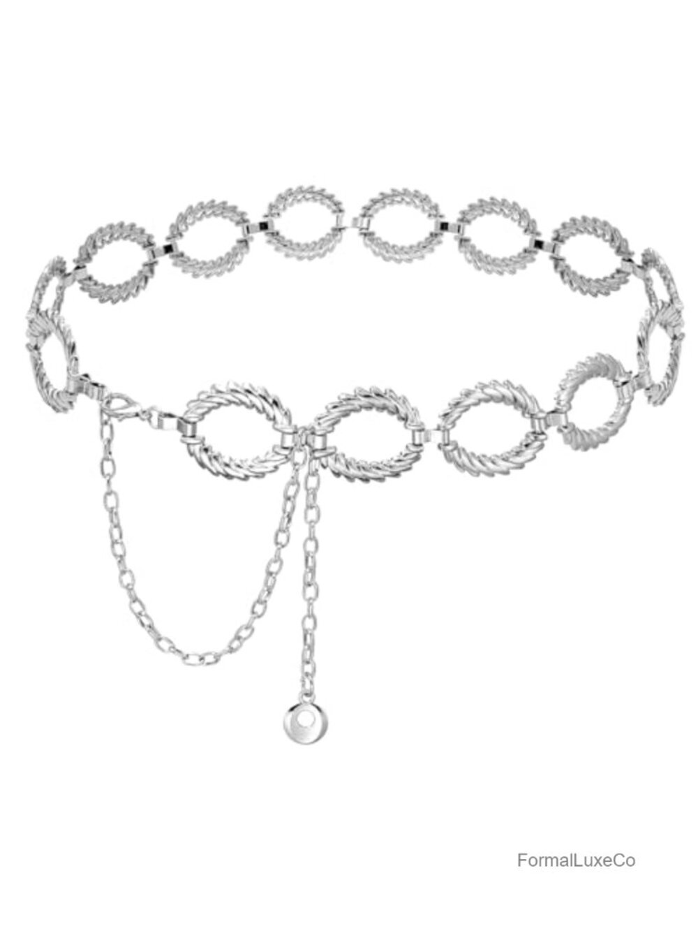Chunky Waist Chain Belt for Dresses Women Metal Belly Chain